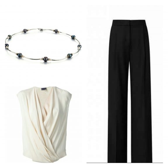 outfit suggestion with affordable pearl necklaces