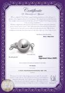 Product certificate: UK-W-14K-Ball-clasp