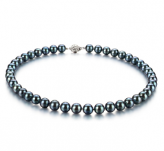 8.5-9mm AAA Quality Japanese Akoya Cultured Pearl Necklace in Black