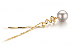 6-7mm AA Quality Japanese Akoya Cultured Pearl Pendant in Greta White