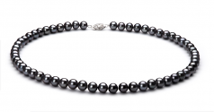 6-7mm AA Quality Freshwater Cultured Pearl Set in Black