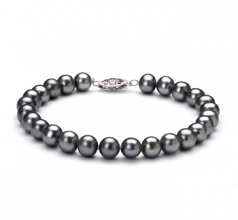 6-7mm AA Quality Freshwater Cultured Pearl Bracelet in Black