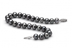 6-7mm AA Quality Freshwater Cultured Pearl Bracelet in Black