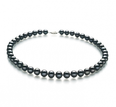 8.5-9mm AA Quality Freshwater Cultured Pearl Necklace in Black