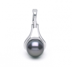 9-10mm AA Quality Freshwater Cultured Pearl Pendant in Enhancer Black