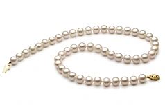 7-8mm AA+ Quality Chinese Akoya Cultured Pearl Necklace in White