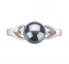 6-7mm AA Quality Freshwater Cultured Pearl Ring in Jessica Black