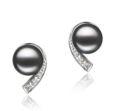 7-8mm AA Quality Freshwater Cultured Pearl Set in Claudia Black