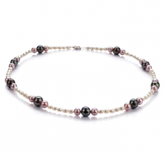 3-8mm A Quality Freshwater Cultured Pearl Necklace in Ida Multicolour