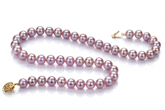 8.5-9.5mm AAA Quality Freshwater Cultured Pearl Necklace in Lavender