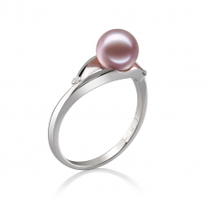 6-7mm AAAA Quality Freshwater Cultured Pearl Ring in Tanya Lavender