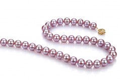 8.5-9.5mm AAAA Quality Freshwater Cultured Pearl Necklace in Lavender