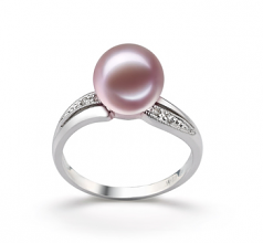 9-10mm AAAA Quality Freshwater Cultured Pearl Ring in Caroline Lavender