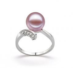9-10mm AAAA Quality Freshwater Cultured Pearl Ring in Grace Lavender