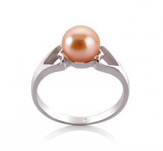 6-7mm AA Quality Freshwater Cultured Pearl Ring in Jessica Pink