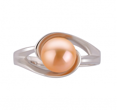 6-7mm AAA Quality Freshwater Cultured Pearl Ring in Clare Pink