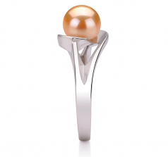 6-7mm AAA Quality Freshwater Cultured Pearl Ring in Clare Pink