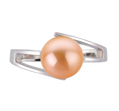 7-8mm AAA Quality Freshwater Cultured Pearl Ring in Jenna Pink