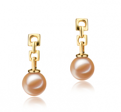 6-7mm AAAA Quality Freshwater Cultured Pearl Earring Pair in Anya Pink