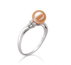 6-7mm AAAA Quality Freshwater Cultured Pearl Ring in Andrea Pink