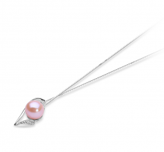 7-8mm AAAA Quality Freshwater Cultured Pearl Pendant in Carlin Pink