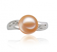 9-10mm AAAA Quality Freshwater Cultured Pearl Ring in Caroline Pink