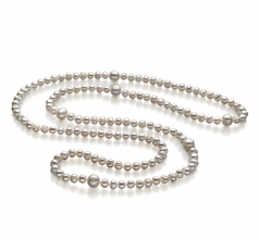 6-11mm A Quality Freshwater Cultured Pearl Necklace in Chloe White