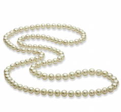 6-7mm AA Quality Freshwater Cultured Pearl Necklace in 30 inches White