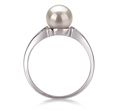 6-7mm AA Quality Freshwater Cultured Pearl Ring in Jessica White