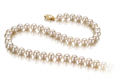 5-5.5mm AAAA Quality Freshwater Cultured Pearl Necklace in White
