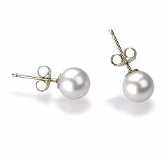 925 Sterling Silver Sterling Silver Stud Earrings With 4,5 Mm White Treated Freshwater Cultured Pearl Flash Sale