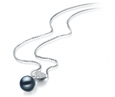 7-8mm AA Quality Japanese Akoya Cultured Pearl Pendant in Randy Black