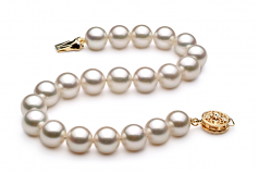 8-9mm AA Quality Japanese Akoya Cultured Pearl Bracelet in White