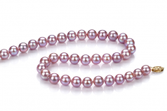 8.5-9mm AA Quality Freshwater Cultured Pearl Necklace in Lavender