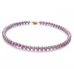 6-7mm AAA Quality Freshwater Cultured Pearl Necklace in Lavender