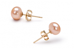 6-7mm AAA Quality Freshwater Cultured Pearl Set in Pink