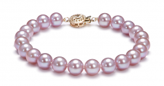 7.5-8mm AAA Quality Freshwater Cultured Pearl Set in Lavender