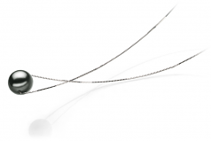 10-11mm AA Quality Tahitian Cultured Pearl Pendant in Kristine Black