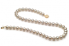 7.5-8mm AA Quality Japanese Akoya Cultured Pearl Necklace in White