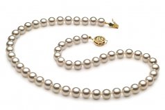 6-7mm AAA Quality Freshwater Cultured Pearl Necklace in White