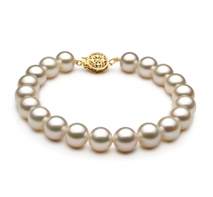 8-9mm AAA Quality Freshwater Cultured Pearl Bracelet in White