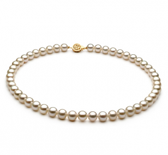 7-8mm AAAA Quality Freshwater Cultured Pearl Necklace in White