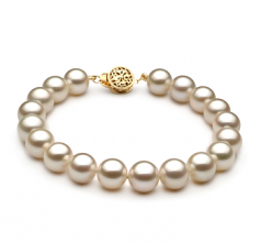 8-8.5mm AAAA Quality Freshwater Cultured Pearl Bracelet in White