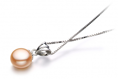 9-10mm AA Quality Freshwater Cultured Pearl Pendant in Nancy Pink