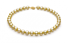 10.9-12.8mm AAA Quality South Sea Cultured Pearl Necklace in Gold