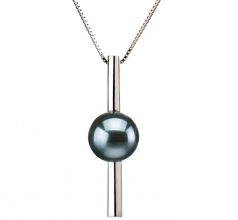 7-8mm AA Quality Japanese Akoya Cultured Pearl Pendant in Johana Black