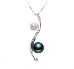 5-8mm AA Quality Freshwater Cultured Pearl Pendant in Elida Multicolour