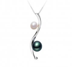 5-8mm AA Quality Freshwater Cultured Pearl Pendant in Elida Multicolour