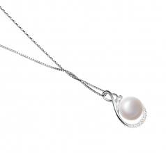 10-11mm AAA Quality Freshwater Cultured Pearl Pendant in Lori White