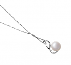 10-11mm AAA Quality Freshwater Cultured Pearl Pendant in Adalia White